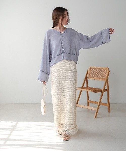 Bab(バブ)の「2WAYカーディガントップス(カーディガン/ボレロ・レディース・ホワイト系その他/ライトグレー/ピンク/アイボリー/ブラック・M)」の18枚目の写真