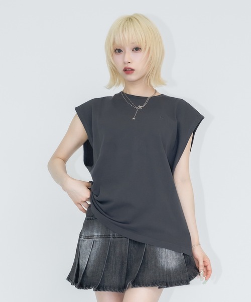 D&G ノースリーブTシャツ ロゴ ピンク 【国内発送】 199999-631.jpg