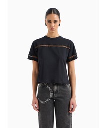 EMPORIO ARMANI | 【エンポリオ アルマーニ】ASV Tシャツ オーガニックジャージー マクラメロゴテープ(Tシャツ/カットソー)