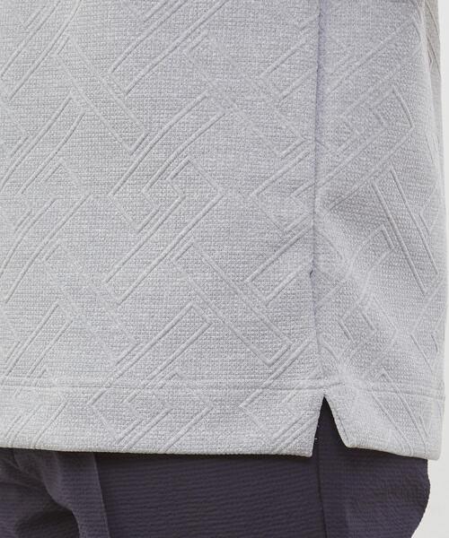 MEN'S MELROSE（メンズメルローズ）の「3Dジャガード5分袖クルーネックTシャツ（Tシャツ/カットソー・メンズ・杢グレー/ホワイト/ブラック・2/4/3）」の10枚目の写真