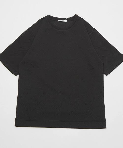 MEN'S MELROSE（メンズメルローズ）の「3Dジャガード5分袖クルーネックTシャツ（Tシャツ/カットソー・メンズ・杢グレー/ホワイト/ブラック・2/4/3）」の15枚目の写真