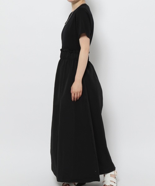 GLOBAL WORK（グローバルワーク）の「高山直子さんコラボ/ドッキングワンピ半袖/EiiS/991920（ワンピース・レディース・ブラック/カーキ・SMALL/X-SMALL）」の14枚目の写真
