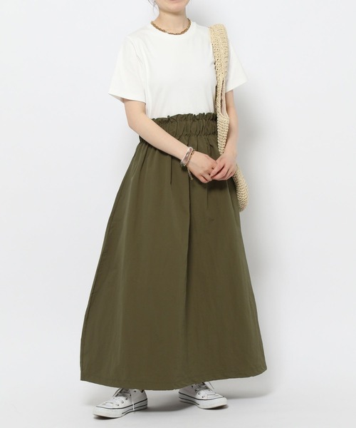 GLOBAL WORK（グローバルワーク）の「高山直子さんコラボ/ドッキングワンピ半袖/EiiS/991920（ワンピース・レディース・ブラック/カーキ・SMALL/X-SMALL）」の15枚目の写真