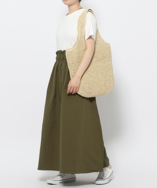 GLOBAL WORK（グローバルワーク）の「高山直子さんコラボ/ドッキングワンピ半袖/EiiS/991920（ワンピース・レディース・ブラック/カーキ・SMALL/X-SMALL）」の16枚目の写真