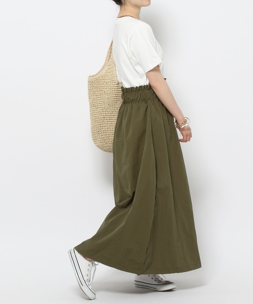 GLOBAL WORK（グローバルワーク）の「高山直子さんコラボ/ドッキングワンピ半袖/EiiS/991920（ワンピース・レディース・ブラック/カーキ・SMALL/X-SMALL）」の17枚目の写真