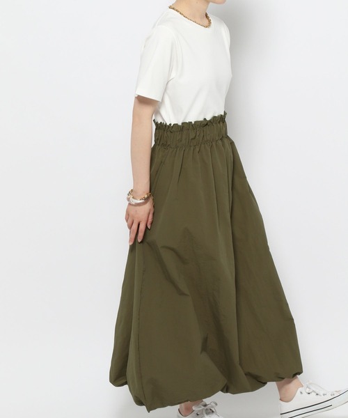GLOBAL WORK（グローバルワーク）の「高山直子さんコラボ/ドッキングワンピ半袖/EiiS/991920（ワンピース・レディース・ブラック/カーキ・SMALL/X-SMALL）」の21枚目の写真