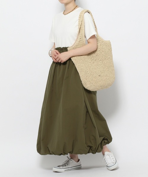 GLOBAL WORK（グローバルワーク）の「高山直子さんコラボ/ドッキングワンピ半袖/EiiS/991920（ワンピース・レディース・ブラック/カーキ・SMALL/X-SMALL）」の22枚目の写真