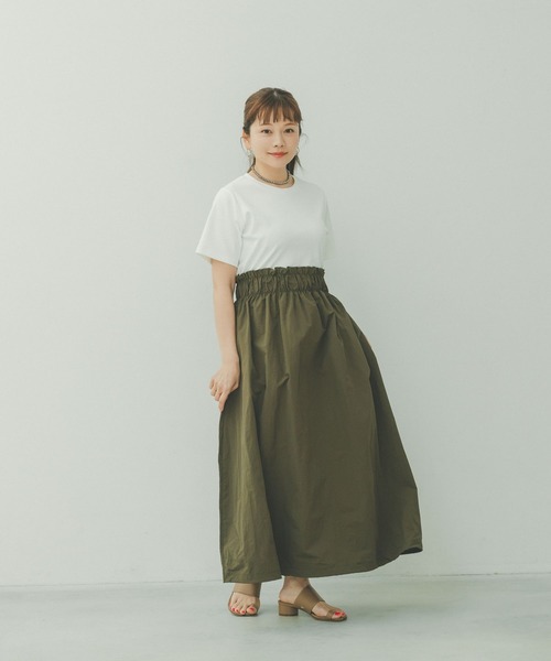 GLOBAL WORK（グローバルワーク）の「高山直子さんコラボ/ドッキングワンピ半袖/EiiS/991920（ワンピース・レディース・ブラック/カーキ・SMALL/X-SMALL）」の7枚目の写真