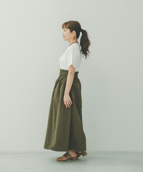 GLOBAL WORK（グローバルワーク）の「高山直子さんコラボ/ドッキングワンピ半袖/EiiS/991920（ワンピース・レディース・ブラック/カーキ・SMALL/X-SMALL）」の8枚目の写真