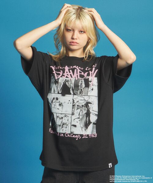 PLAYBOY（プレイボーイ）の「【SEQUENZ（シークエンズ）】PB PLAYMATE PHOTO S/S TEE / PLAYBOY×Sequenz フォト ストリート 90s Tシャツ 半袖（Tシャツ/カットソー・メンズ・ブラック/クリーム/ホワイト・MEDIUM/LARGE/X-LARGE）」の21枚目の写真