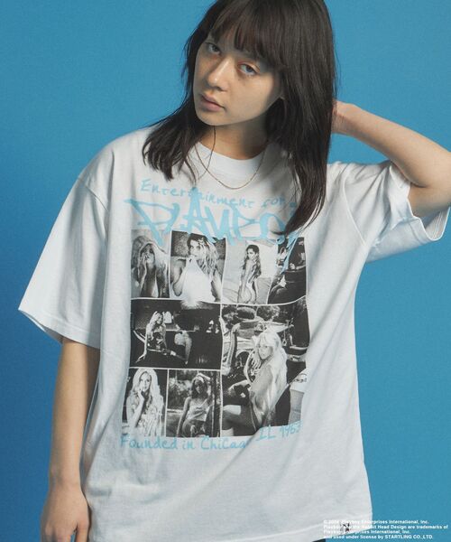 PLAYBOY（プレイボーイ）の「【SEQUENZ（シークエンズ）】PB PLAYMATE PHOTO S/S TEE / PLAYBOY×Sequenz フォト ストリート 90s Tシャツ 半袖（Tシャツ/カットソー・メンズ・ブラック/クリーム/ホワイト・MEDIUM/LARGE/X-LARGE）」の7枚目の写真