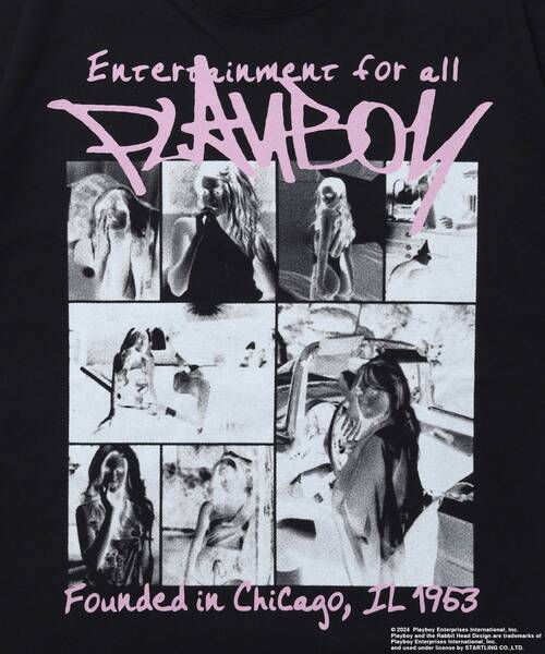 PLAYBOY（プレイボーイ）の「【SEQUENZ（シークエンズ）】PB PLAYMATE PHOTO S/S TEE / PLAYBOY×Sequenz フォト ストリート 90s Tシャツ 半袖（Tシャツ/カットソー・メンズ・ブラック/クリーム/ホワイト・MEDIUM/LARGE/X-LARGE）」の11枚目の写真