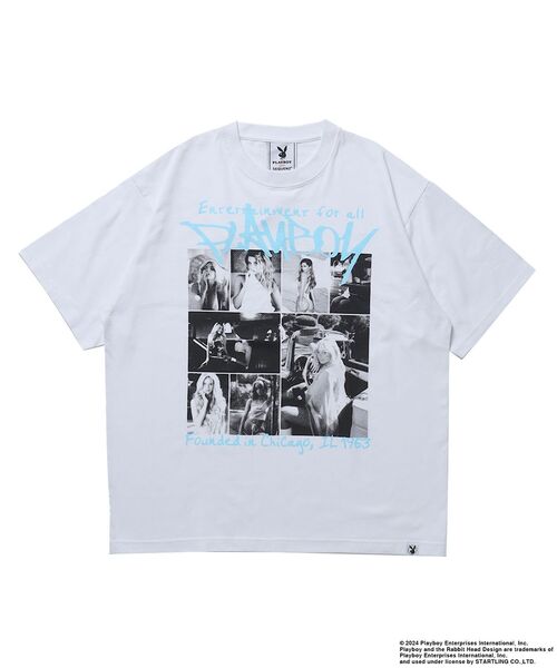 PLAYBOY（プレイボーイ）の「【SEQUENZ（シークエンズ）】PB PLAYMATE PHOTO S/S TEE / PLAYBOY×Sequenz フォト ストリート 90s Tシャツ 半袖（Tシャツ/カットソー・メンズ・ブラック/クリーム/ホワイト・MEDIUM/LARGE/X-LARGE）」の12枚目の写真