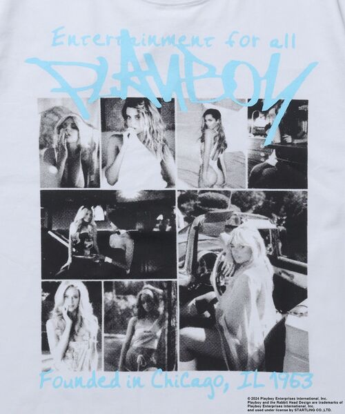 PLAYBOY（プレイボーイ）の「【SEQUENZ（シークエンズ）】PB PLAYMATE PHOTO S/S TEE / PLAYBOY×Sequenz フォト ストリート 90s Tシャツ 半袖（Tシャツ/カットソー・メンズ・ブラック/クリーム/ホワイト・MEDIUM/LARGE/X-LARGE）」の14枚目の写真