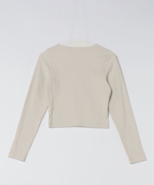 NIKE(ナイキ)の「NIKE WMNS NSW CHLL KNT RIB CR FZ L/S TOP FN3683-104(カーディガン/ボレロ・レディース・ベージュ・LARGE/MEDIUM/SMALL)」の3枚目の写真