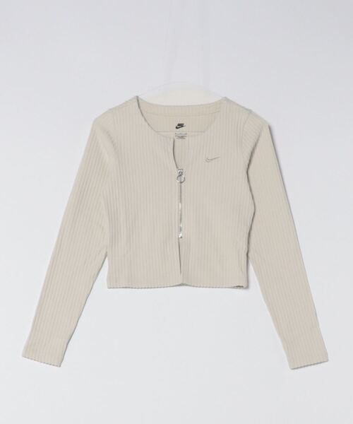 NIKE(ナイキ)の「NIKE WMNS NSW CHLL KNT RIB CR FZ L/S TOP FN3683-104(カーディガン/ボレロ・レディース・ベージュ・LARGE/MEDIUM/SMALL)」の2枚目の写真