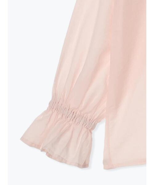 Samansa Mos2(サマンサ モスモス)の「デニム/無地シアーフリル襟ブラウス(シャツ/ブラウス・レディース・オフホワイト/ブルー/ピンク/サックスブルー・F)」の7枚目の写真