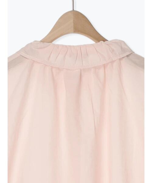 Samansa Mos2(サマンサ モスモス)の「デニム/無地シアーフリル襟ブラウス(シャツ/ブラウス・レディース・オフホワイト/ブルー/ピンク/サックスブルー・F)」の9枚目の写真