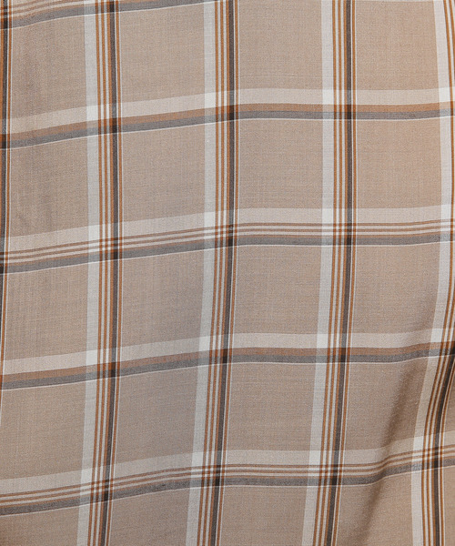 MEN'S MELROSE（メンズメルローズ）の「ウォッシャブルキュプラ半袖バンドカラーシャツ（シャツ/ブラウス・メンズ・ネイビー/ライトブラウン・3/4/2）」の12枚目の写真