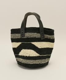 B.C STOCK | AFRICAN SQUARE/アフリカンスクエア カワハンドルサイザルバスケットバッグ(かごバッグ)