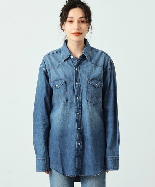 Lee（リー）の「Wrangler/ラングラー 127MW【ユニセックス】ウエスタンデニムシャツ（シャツ/ブラウス・メンズ・ブルー・LARGE/X-LARGE/MEDIUM/SMALL）」の9枚目の写真