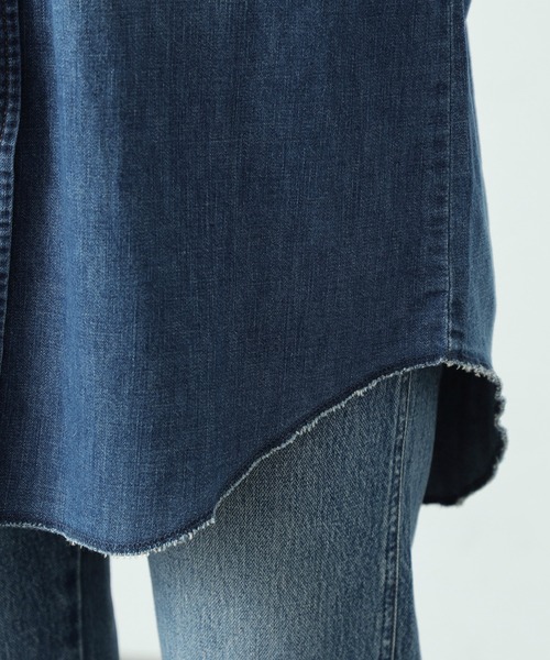 Lee（リー）の「Wrangler/ラングラー 127MW【ユニセックス】ウエスタンデニムシャツ（シャツ/ブラウス・メンズ・ブルー・LARGE/X-LARGE/MEDIUM/SMALL）」の12枚目の写真