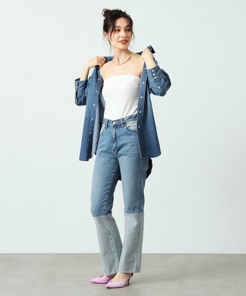 Lee（リー）の「Wrangler/ラングラー 127MW【ユニセックス】ウエスタンデニムシャツ（シャツ/ブラウス・メンズ・ブルー・LARGE/X-LARGE/MEDIUM/SMALL）」の4枚目の写真