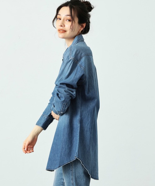 Lee（リー）の「Wrangler/ラングラー 127MW【ユニセックス】ウエスタンデニムシャツ（シャツ/ブラウス・メンズ・ブルー・LARGE/X-LARGE/MEDIUM/SMALL）」の6枚目の写真