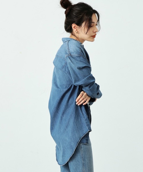 Lee（リー）の「Wrangler/ラングラー 127MW【ユニセックス】ウエスタンデニムシャツ（シャツ/ブラウス・メンズ・ブルー・LARGE/X-LARGE/MEDIUM/SMALL）」の7枚目の写真
