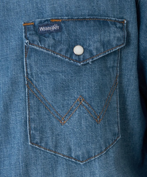 Lee（リー）の「Wrangler/ラングラー 127MW【ユニセックス】ウエスタンデニムシャツ（シャツ/ブラウス・メンズ・ブルー・LARGE/X-LARGE/MEDIUM/SMALL）」の22枚目の写真