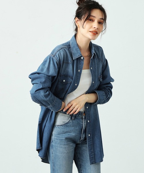 Lee（リー）の「Wrangler/ラングラー 127MW【ユニセックス】ウエスタンデニムシャツ（シャツ/ブラウス・メンズ・ブルー・LARGE/X-LARGE/MEDIUM/SMALL）」の16枚目の写真