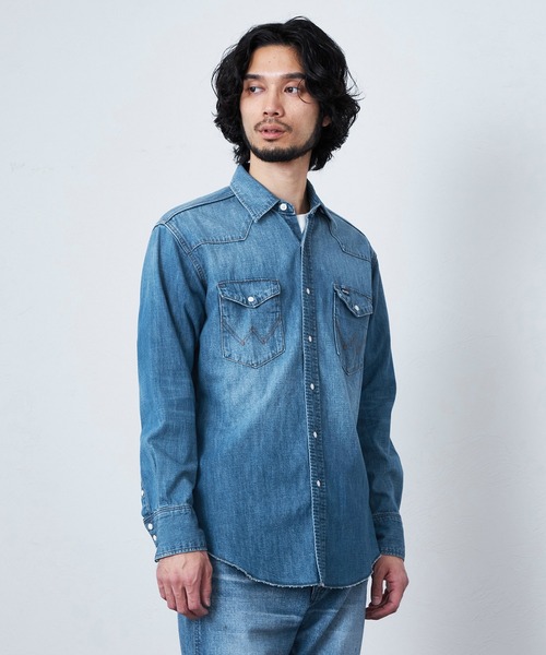 Wrangler/ラングラー 127MW【ユニセックス】ウエスタンデニムシャツ