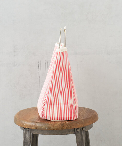 Actually（アクチュアリー）の「メッシュ×PVC ストライプスクエアトートバッグ（トートバッグ・レディース・ブルー/オレンジ・0）」の14枚目の写真