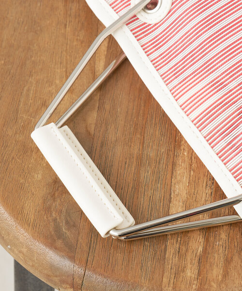 Actually（アクチュアリー）の「メッシュ×PVC ストライプスクエアトートバッグ（トートバッグ・レディース・ブルー/オレンジ・0）」の19枚目の写真