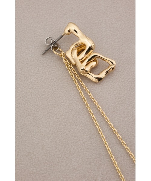 AZUL by moussy（アズールバイマウジー）の「スクエアチェーンピアス（ピアス（両耳用）・レディース・ゴールド系その他/シルバー・FREE）」の12枚目の写真