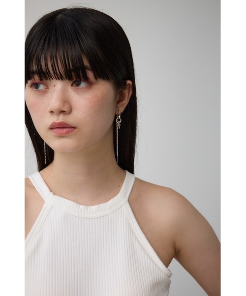 AZUL by moussy（アズールバイマウジー）の「スクエアチェーンピアス（ピアス（両耳用）・レディース・ゴールド系その他/シルバー・FREE）」の4枚目の写真