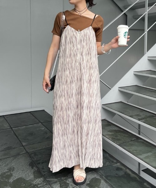 Kastane（カスタネ）の「アシメリブTee（Tシャツ/カットソー・レディース・ミント/アイボリー/オフホワイト/ブラック/ホワイト系その他/ブラウン・FREE）」の9枚目の写真