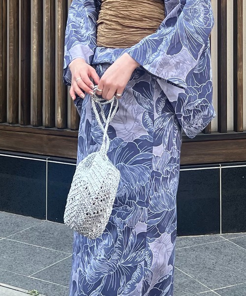 CAPRICIEUX LE'MAGE（カプリシューレマージュ）の「メタリック編み巾着バッグ（ショルダーバッグ・レディース・ゴールド/シルバー/ブラック・FREE）」の15枚目の写真