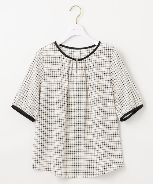 ANY SIS(エニィスィス)の「【洗える】 バイカラータック ブラウス(シャツ/ブラウス・レディース・ブラック系3/ブラック系5・2)」の7枚目の写真