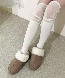 AS KNOW AS plus | シアー切り替えニーハイソックス 【ZOZOTOWN限定アイテム】(ソックス/靴下)