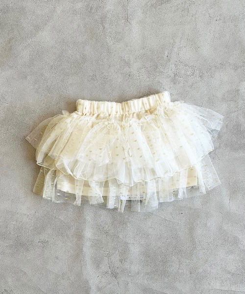 CALMIA（カルミア）の「ラメチュールボリュームスカート（スカート・キッズ・ブラック/オフホワイト・LL/L/M/S）」の2枚目の写真
