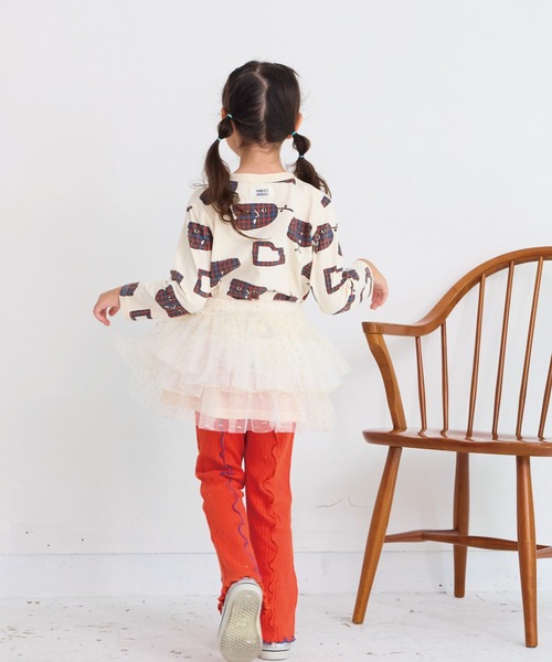 CALMIA（カルミア）の「ラメチュールボリュームスカート（スカート・キッズ・ブラック/オフホワイト・LL/L/M/S）」の11枚目の写真