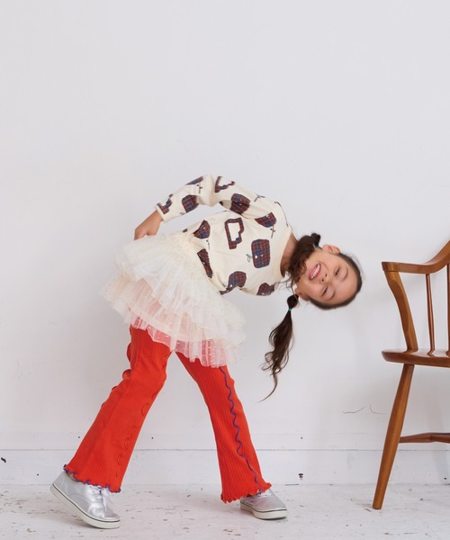 CALMIA（カルミア）の「ラメチュールボリュームスカート（スカート・キッズ・ブラック/オフホワイト・LL/L/M/S）」の12枚目の写真