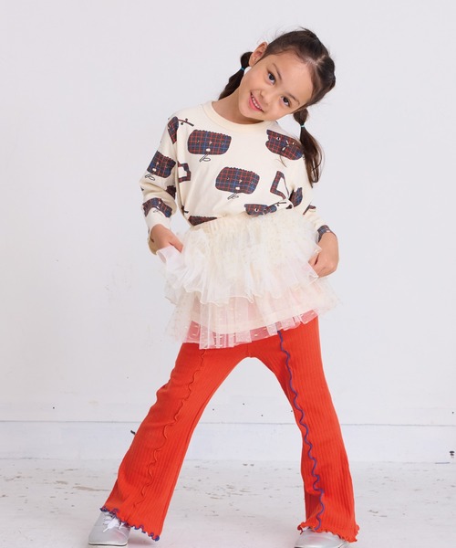 CALMIA（カルミア）の「ラメチュールボリュームスカート（スカート・キッズ・ブラック/オフホワイト・LL/L/M/S）」の10枚目の写真