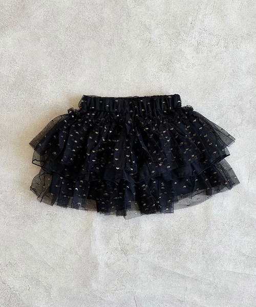 CALMIA（カルミア）の「ラメチュールボリュームスカート（スカート・キッズ・ブラック/オフホワイト・LL/L/M/S）」の13枚目の写真