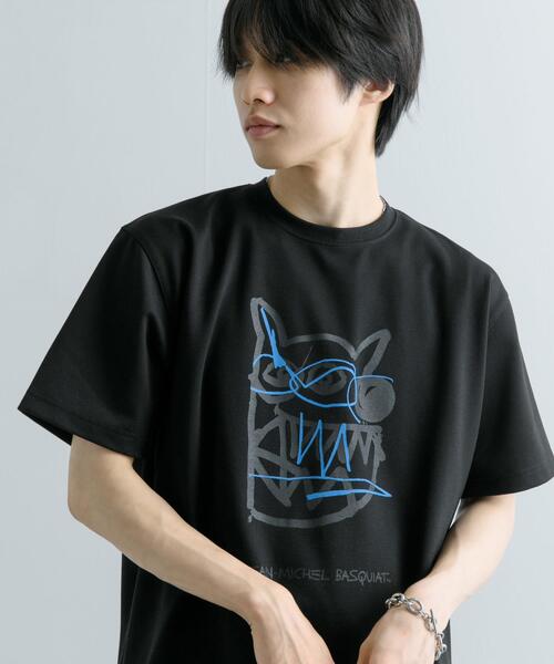 SENSE OF PLACE by URBAN RESEARCH(センスオブプレイスバイアーバンリサーチ)の「(別注)グラフィックアートT(5分袖)F(Tシャツ/カットソー・メンズ・ブラック/チャコールグレー/ブルー・MEDIUM/LARGE)」の4枚目の写真