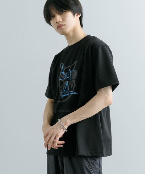 SENSE OF PLACE by URBAN RESEARCH(センスオブプレイスバイアーバンリサーチ)の「(別注)グラフィックアートT(5分袖)F(Tシャツ/カットソー・メンズ・ブラック/チャコールグレー/ブルー・MEDIUM/LARGE)」の7枚目の写真
