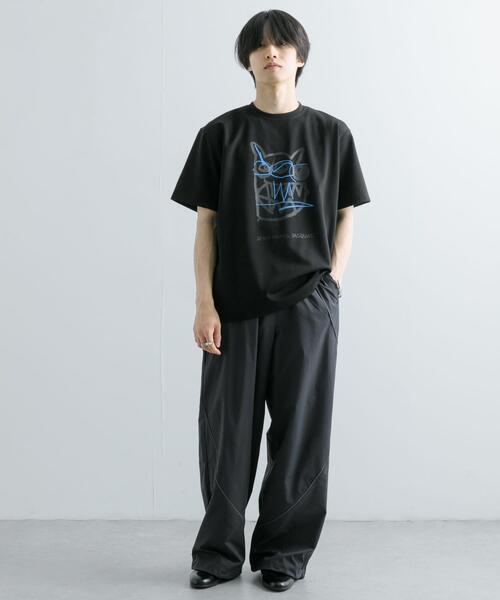 SENSE OF PLACE by URBAN RESEARCH(センスオブプレイスバイアーバンリサーチ)の「(別注)グラフィックアートT(5分袖)F(Tシャツ/カットソー・メンズ・ブラック/チャコールグレー/ブルー・MEDIUM/LARGE)」の8枚目の写真