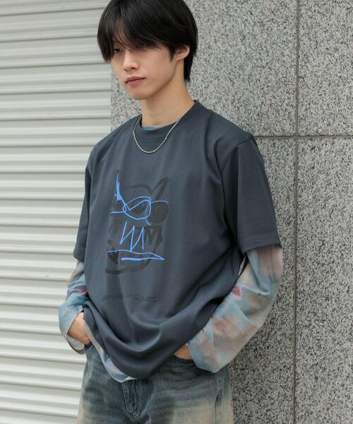 SENSE OF PLACE by URBAN RESEARCH(センスオブプレイスバイアーバンリサーチ)の「(別注)グラフィックアートT(5分袖)F(Tシャツ/カットソー・メンズ・ブラック/チャコールグレー/ブルー・MEDIUM/LARGE)」の13枚目の写真
