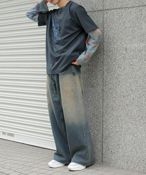 SENSE OF PLACE by URBAN RESEARCH(センスオブプレイスバイアーバンリサーチ)の「(別注)グラフィックアートT(5分袖)F(Tシャツ/カットソー・メンズ・ブラック/チャコールグレー/ブルー・MEDIUM/LARGE)」の14枚目の写真